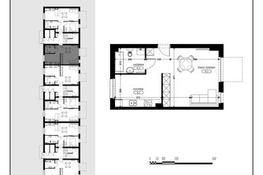 Rzut - Mieszkanie na sprzedaż 1 pokój o powierzchni 37,12 m² - numer B1-M2 w Śląska Park