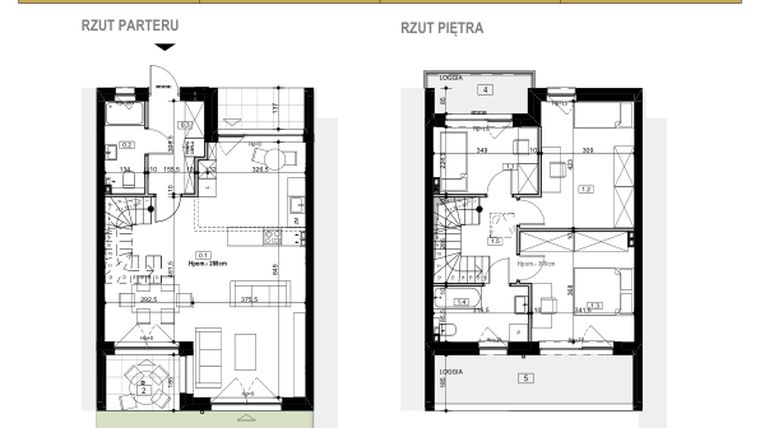 Rzut - Dom na sprzedaż 4 pokoje o powierzchni 98,93 m² - numer 11 w Osiedle Księżnej Dąbrówki - Skarbcowa
