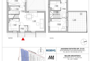 Rzut - Dom na sprzedaż 4 pokoje o powierzchni 82,48 m² - numer RJ5/D2/D26/B w Robyg Jagodno