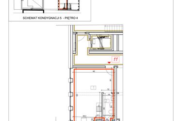 Rzut - Mieszkanie na sprzedaż 1 pokój o powierzchni 29,84 m² - numer 11 w Alchemik74 - lokale użytkowe