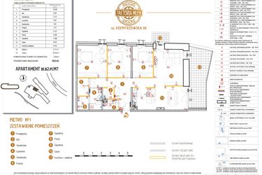 Rzut - Mieszkanie na sprzedaż 4 pokoje o powierzchni 115,11 m² - numer B1.B2.P1.M7 w Faktoria Młyn