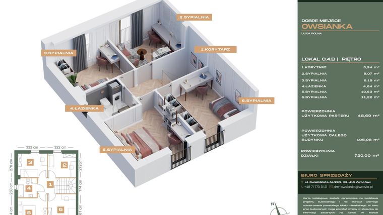 Rzut - Dom na sprzedaż 5 pokoi o powierzchni 106,08 m² - numer C4/B w Dobre Miejsce Owsianka