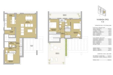 Rzut - Dom na sprzedaż 3 pokoje o powierzchni 149,6 m² - numer 3 w Dom w Pilar de la Horadada - 49792693