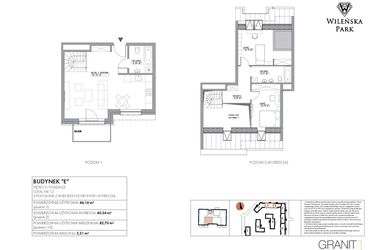 Rzut - Mieszkanie na sprzedaż 3 pokoje o powierzchni 82,7 m² - numer E12 w Wileńska Park