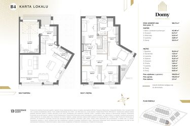 Rzut - Dom na sprzedaż 5 pokoi o powierzchni 166,73 m² - numer B4 w Domy u Źródła Marii
