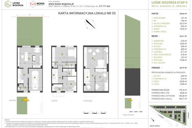 Rzut - Dom na sprzedaż 4 pokoje o powierzchni 140,28 m² - numer 55 w Leśne Wzgórza etap I-II