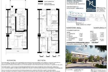 Rzut - Dom na sprzedaż 5 pokoi o powierzchni 137 m² - numer 8 w Millenova