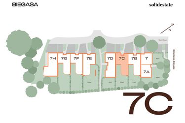 Rzut - Mieszkanie na sprzedaż 5 pokoi o powierzchni 175,53 m² - numer 7C w BIEGASA
