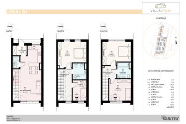Rzut - Dom na sprzedaż 5 pokoi o powierzchni 108,78 m² - numer B3 w Villa Stoki (domy)