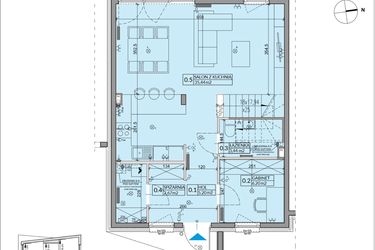 Rzut - Dom na sprzedaż 5 pokoi o powierzchni 106,43 m² - numer 4B w Miasto Ogród 5