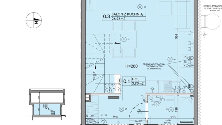 Rzut - Dom na sprzedaż 4 pokoje o powierzchni 74,16 m² - numer 40 w Boska Ksawerowska 2 etap 3