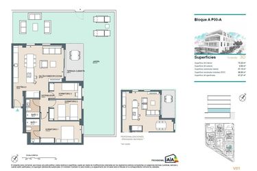 Rzut - Mieszkanie na sprzedaż 3 pokoje o powierzchni 99 m² - numer 0-A w Apartamenty w Benicasim - 40302107