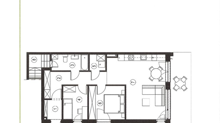 Rzut - Mieszkanie na sprzedaż 3 pokoje o powierzchni 70,67 m² - numer 16_1 w Apartamenty Sielanka