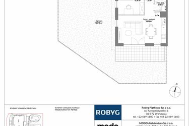 Rzut - Mieszkanie na sprzedaż 3 pokoje o powierzchni 62,31 m² - numer H3_0M01 w Piątkowo Residence etap II