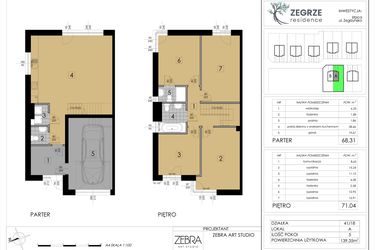 Rzut - Dom na sprzedaż 5 pokoi o powierzchni 139,35 m² - numer 41/18/A w Zegrze Residence