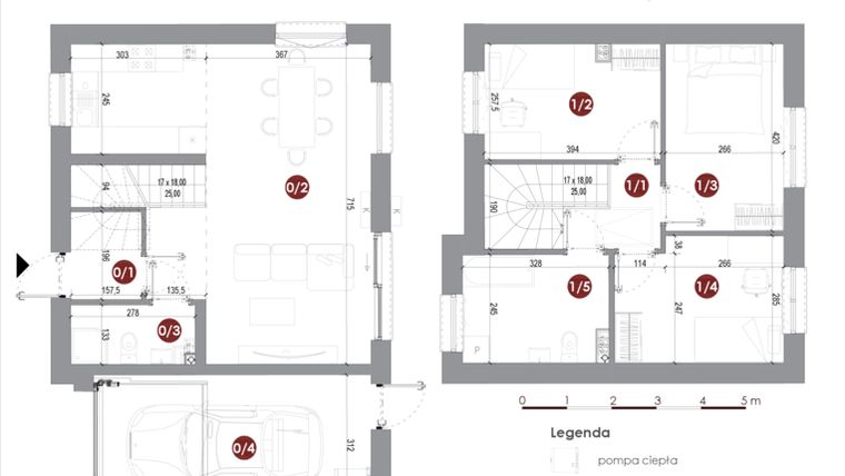 Rzut - Dom na sprzedaż 4 pokoje o powierzchni 102,6 m² - numer 8B w Parkowy Zakątek