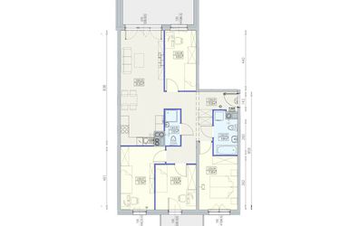 Rzut - Mieszkanie na sprzedaż 5 pokoi o powierzchni 91,33 m² - numer K1 2/8/6/5a w Południk 17 - budynek K1