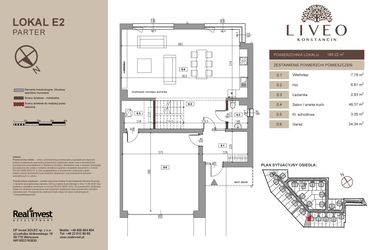 Rzut - Dom na sprzedaż 5 pokoi o powierzchni 185,22 m² - numer E2 w Liveo Konstancin