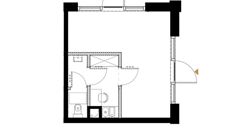 Rzut - Lokal użytkowy na sprzedaż 1 pokój o powierzchni 30,54 m² - numer 2 w BIZPARK D