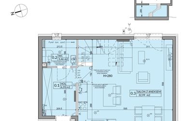 Rzut - Dom na sprzedaż 4 pokoje o powierzchni 86,18 m² - numer 94A w Nova Magdalenka 7 etap VII-VIII