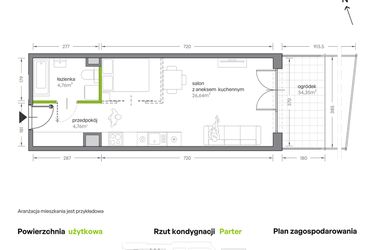 Rzut - Mieszkanie na sprzedaż 1 pokój o powierzchni 36,16 m² - numer A.053 w Żabiniec Vita