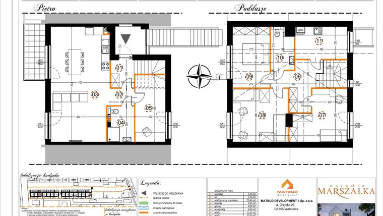 Rzut - Mieszkanie na sprzedaż 5 pokoi o powierzchni 119,01 m² - numer 2.72k w Osiedle Marszałka