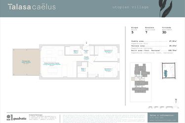 Rzut - Mieszkanie na sprzedaż 2 pokoje o powierzchni 67,5 m² - numer B5-3D w Talasa Caleus II