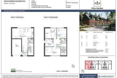 Rzut - Dom na sprzedaż 4 pokoje o powierzchni 120,02 m² - numer A w Pino Garden 1