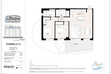 Rzut - Mieszkanie na sprzedaż 2 pokoje o powierzchni 110,71 m² - numer 76. w Alonis Living II