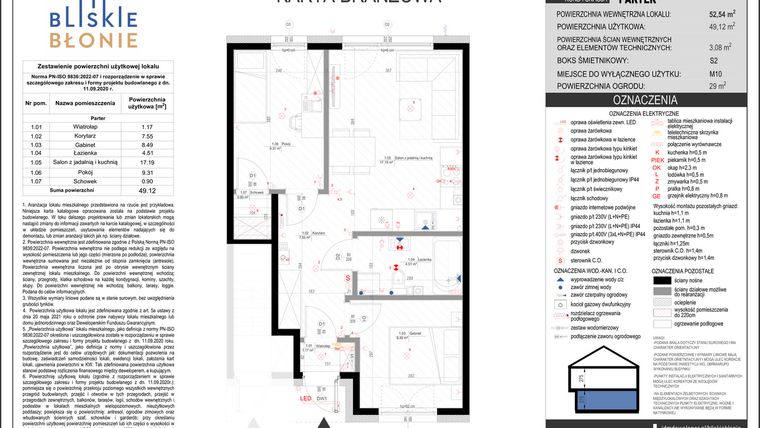 Rzut - Dom na sprzedaż 3 pokoje o powierzchni 49,12 m² - numer A2-1 w Bliskie Błonie