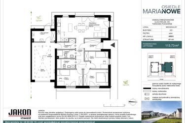 Rzut - Dom na sprzedaż 4 pokoje o powierzchni 113,73 m² - numer 63D/2 w Osiedle Marianowe