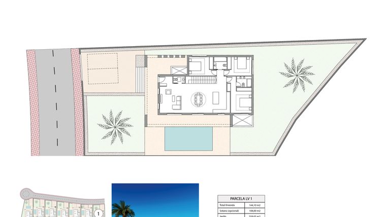 Rzut - Dom na sprzedaż 3 pokoje o powierzchni 144,1 m² - numer 1 w Dom w Finestrat - 59492723