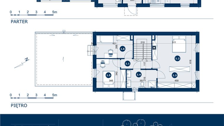 Rzut - Dom na sprzedaż 5 pokoi o powierzchni 167 m² - numer IV.14.b w Nowy Park Domy Tyniec etap IV