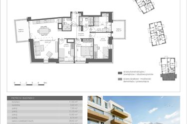 Rzut - Mieszkanie na sprzedaż 5 pokoi o powierzchni 86,36 m² - numer C.M18 w Matemblevo