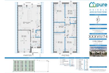 Rzut - Dom na sprzedaż 5 pokoi o powierzchni 119,35 m² - numer 74 w Osiedle Architektów