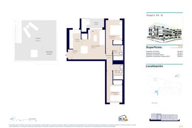 Rzut - Mieszkanie na sprzedaż 3 pokoje o powierzchni 78,9 m² - numer 4-B w Apartamenty w Alicante - 36142881