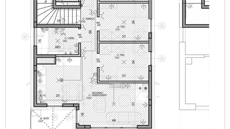 Rzut - Mieszkanie na sprzedaż 4 pokoje o powierzchni 62,96 m² - numer E2.2 w HEJ! Baniocha E