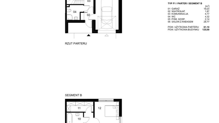 Rzut - Dom na sprzedaż 4 pokoje o powierzchni 125,09 m² - numer 52 w Nowe Planty