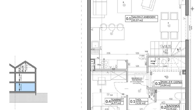 Rzut - Dom na sprzedaż 6 pokoi o powierzchni 141,29 m² - numer 3B w Wille przy Lesie