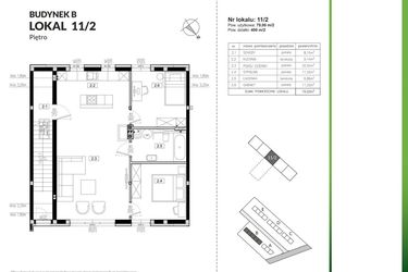 Rzut - Mieszkanie na sprzedaż 3 pokoje o powierzchni 79 m² - numer 11/2 w Szczęśliwa Polana