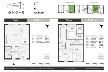 Rzut - Dom na sprzedaż 4 pokoje o powierzchni 139,37 m² - numer B w Osiedle Verde Park