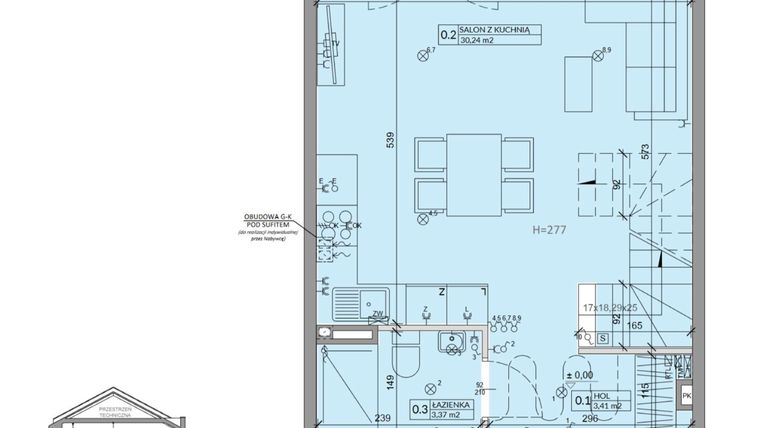 Rzut - Dom na sprzedaż 4 pokoje o powierzchni 80,54 m² - numer 35B w Ogrody Przyjaciół 5 etap III