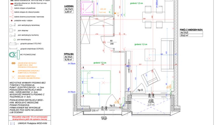 Rzut - Mieszkanie na sprzedaż 2 pokoje o powierzchni 54,79 m² - numer A.4.7 w Piekary 18