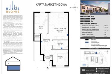 Rzut - Dom na sprzedaż 3 pokoje o powierzchni 49,12 m² - numer A10-1 w Bliskie Błonie
