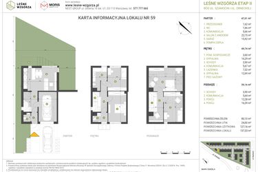 Rzut - Dom na sprzedaż 4 pokoje o powierzchni 127,16 m² - numer 59 w Leśne Wzgórza etap I-II