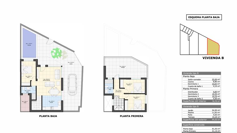 Rzut - Dom na sprzedaż 3 pokoje o powierzchni 102,7 m² - numer 4 w Domy w Pilar de la Horadada - 48809471
