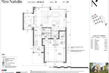 Rzut - Dom na sprzedaż 6 pokoi o powierzchni 257,94 m² - numer C-15 w Neo Natolin II