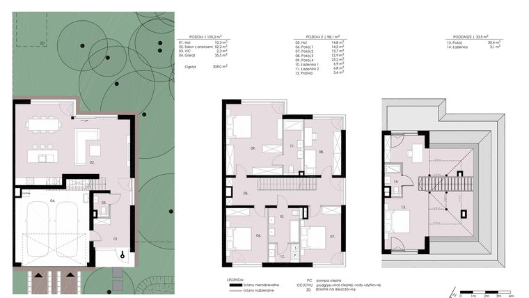 Rzut - Dom na sprzedaż 6 pokoi o powierzchni 231,77 m² - numer C'2 w Wiedeńska Residence