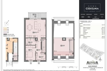 Rzut - Mieszkanie na sprzedaż 3 pokoje o powierzchni 89,06 m² - numer B22M4 w Nowa Cegielnia