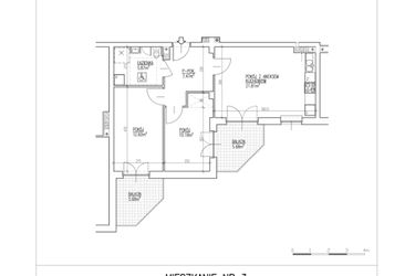 Rzut - Mieszkanie na sprzedaż 3 pokoje o powierzchni 58,25 m² - numer 3 w Północna 26